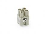 Female Inserts,Contacts 3+PE,Crimp connection,40A 400V